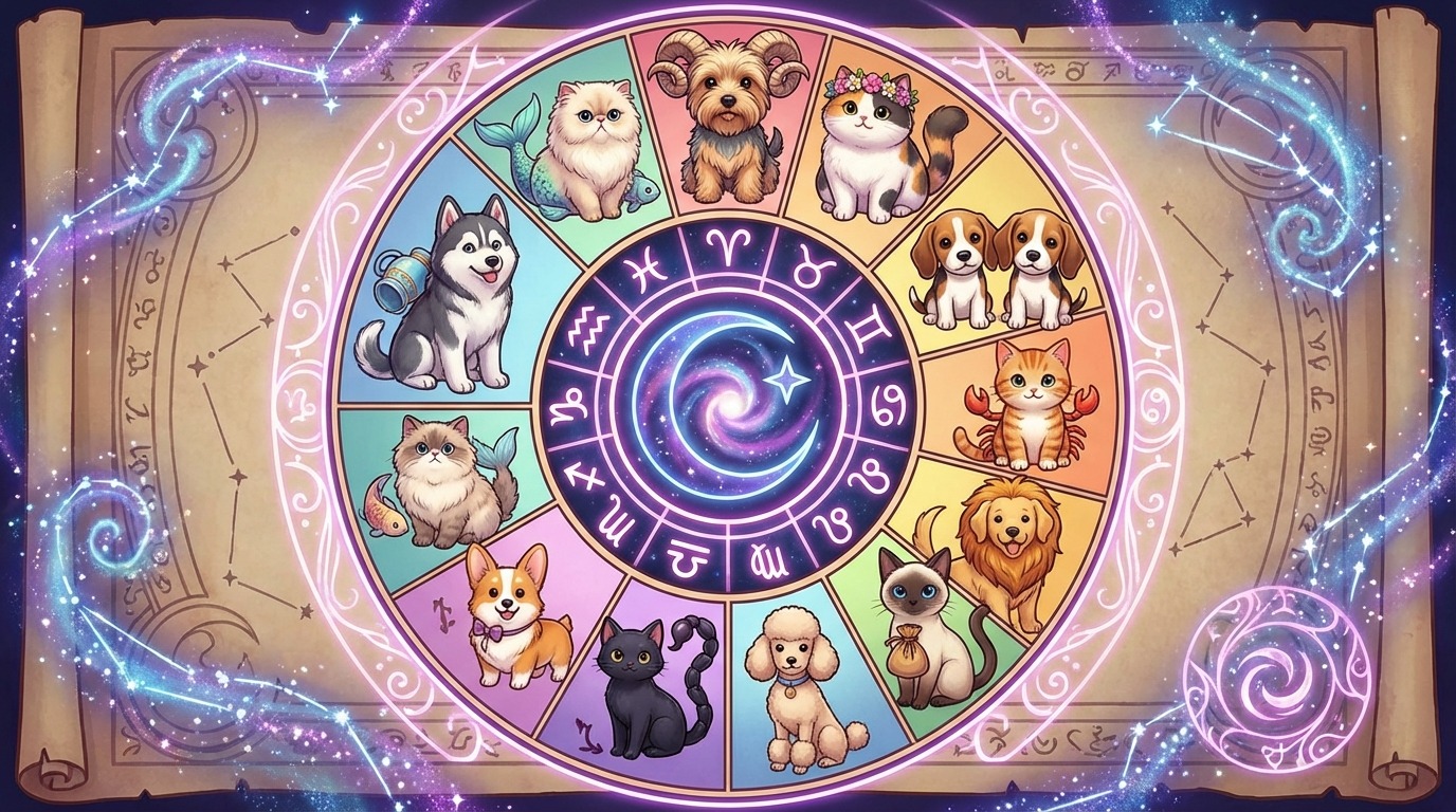 12별자리 동물 캐릭터 일러스트